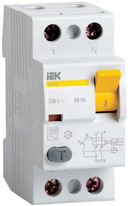 

УЗО 2х-полюсное IEK ВД1-63 AC-100/0.03 100А