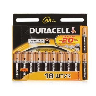 

Батарейка алкалиновая Duracell Basic AAA LR03 Bl-18, 18 шт