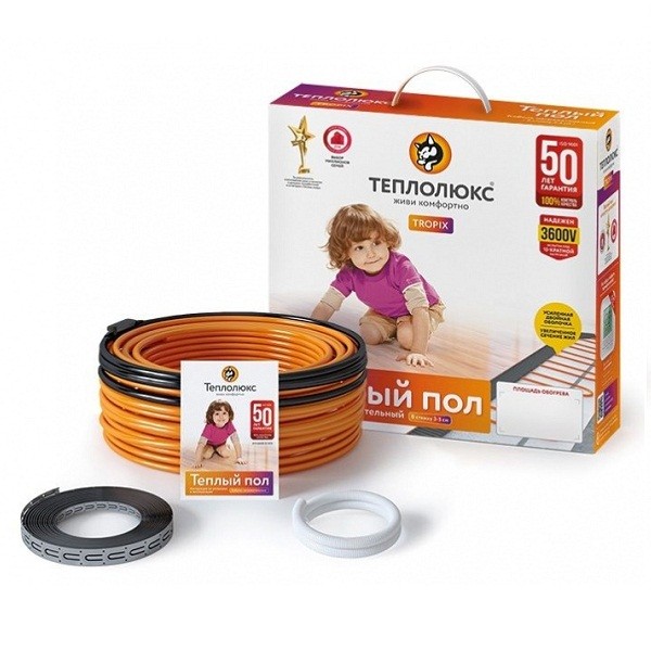 

Нагревательный кабель для теплого пола Теплолюкс Tropix ТЛБЭ 2500 Вт 118 м