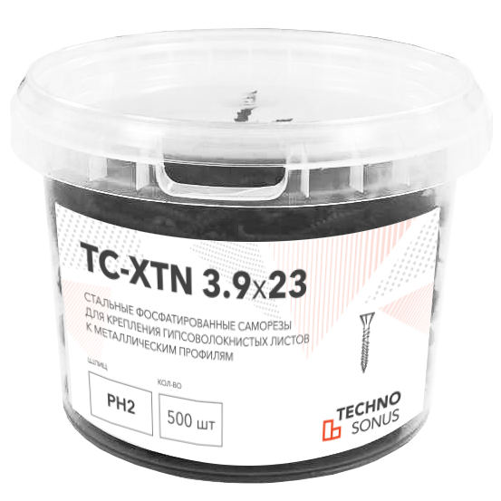 

Саморезы ТС-XTN черный 3.9х25 мм 500 шт