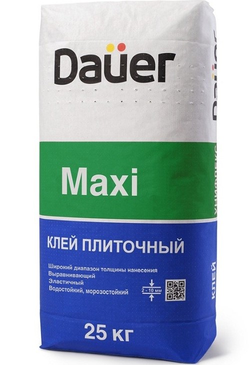 

Dauer Maxi, 25 кг, Клей для плитки выравнивающий, Серый