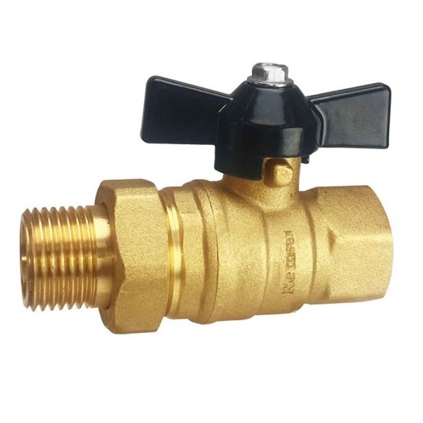 

Кран шаровой американка латунный Remsan 448340, ДУ-20, Желтый