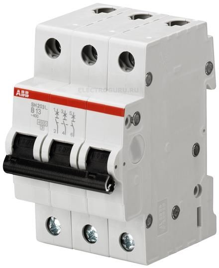 

3P ABB SH203L, 25А, B, Выключатель автоматический
