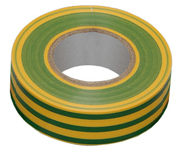 Изолента ПВХ Стандарт 15 мм желто-зеленая 10 м