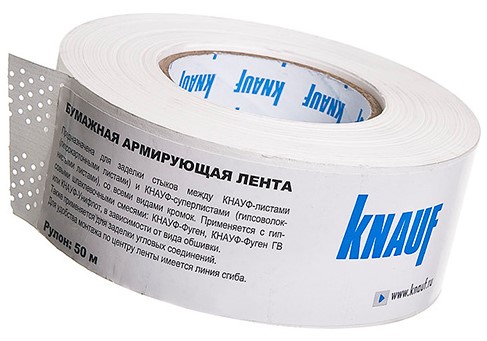 Купить Лента армирующая бумажная перфорированная Knauf рулон 50 м
