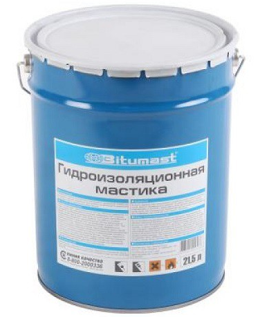 Мастика Bitumast, 21.5 л, битумная гидроизоляционная