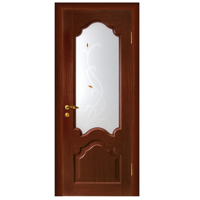 Купить Дверь межкомнатная Мариам Кардинал шпон Темный орех стекло сатинат художественный рисунок 2000х600 мм