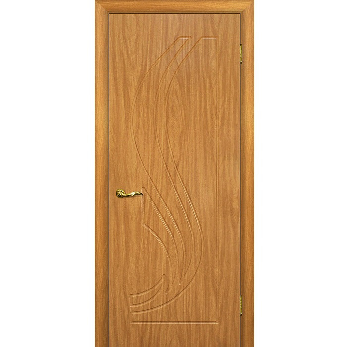 Дверь межкомнатная Мариам Трио ПВХ Миланский орех глухое 2000х600 мм