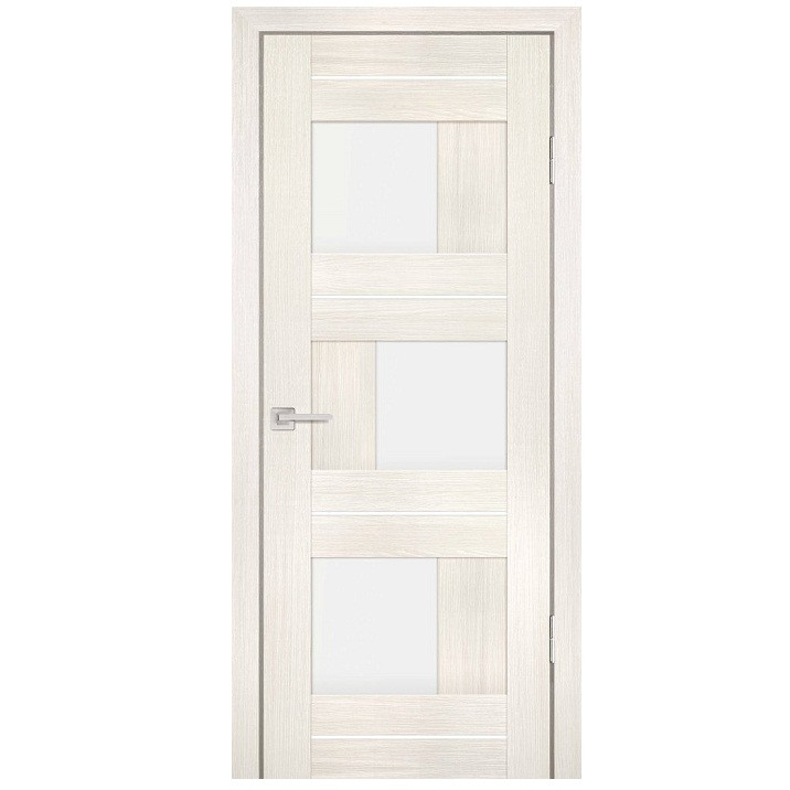 Купить Дверь межкомнатная Profilo Porte PS-13 экошпон Эшвайт Мелинга стекло белый сатин 2000х600 мм