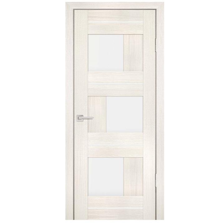 Купить Дверь межкомнатная Profilo Porte PS-13 экошпон Эшвайт Мелинга стекло белый сатин 2000х700 мм