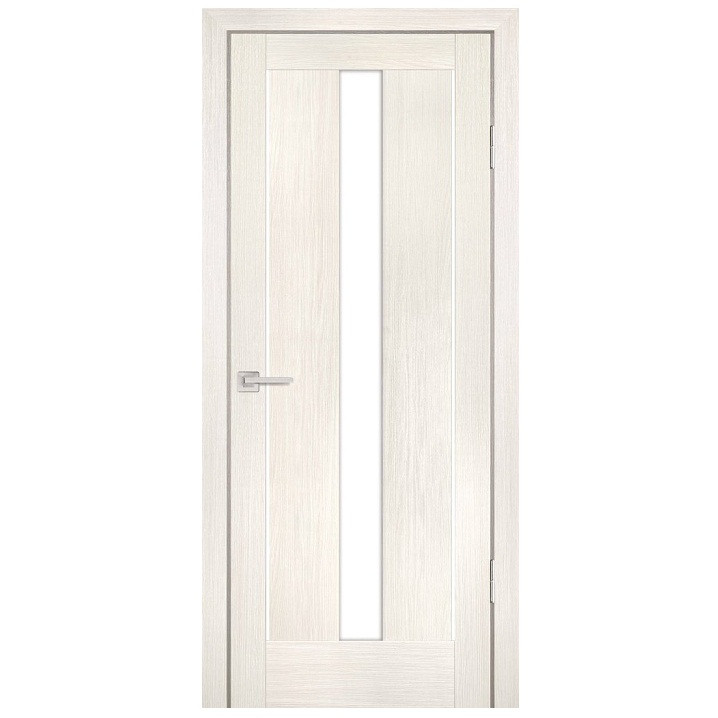 Купить Дверь межкомнатная Profilo Porte PS-2 экошпон Эшвайт Мелинга стекло белый сатин 2000х600 мм
