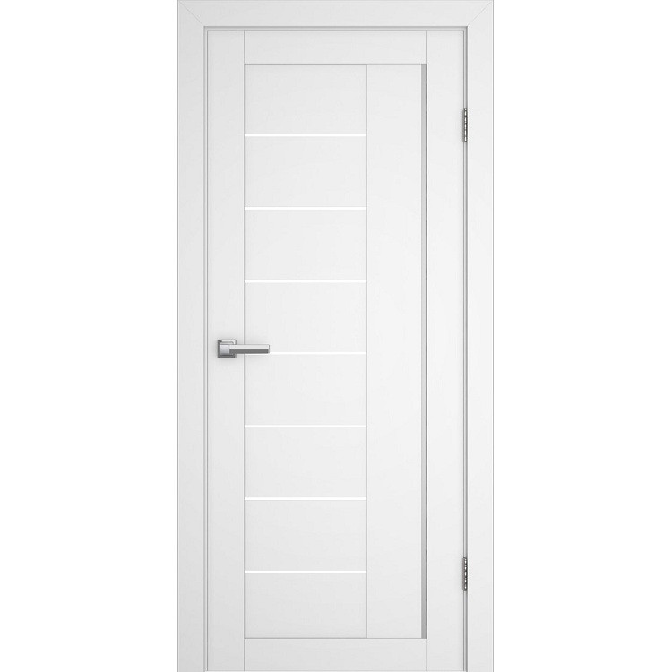 Купить Дверь межкомнатная Profilo Porte PSС-17 экошпон Белый стекло белый сатинат 1900х550 мм