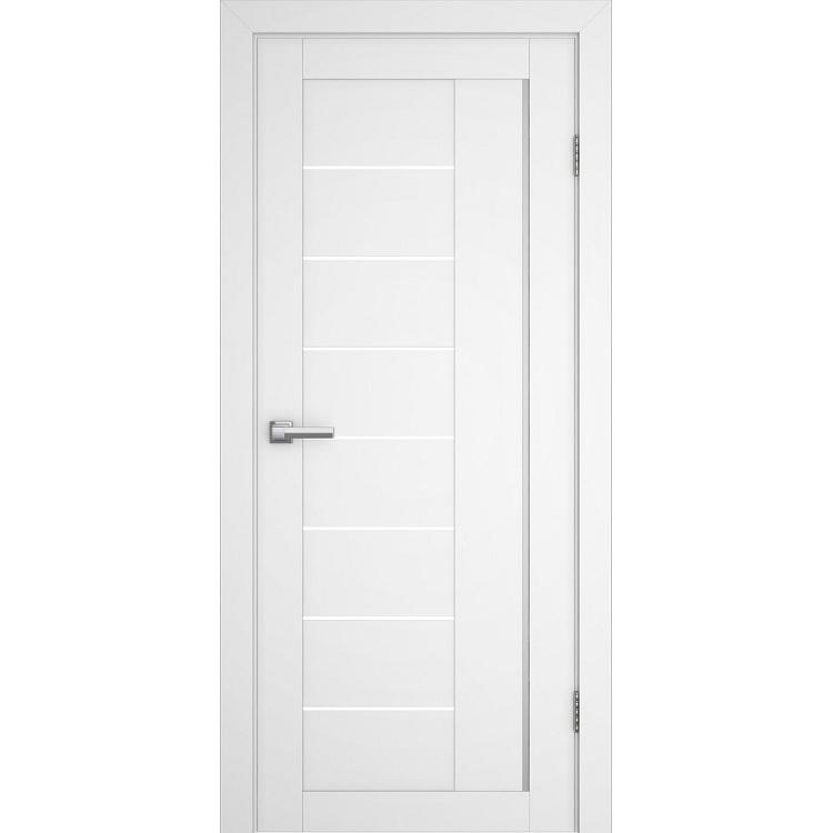 Купить Дверь межкомнатная Profilo Porte PSС-17 экошпон Белый стекло белый сатинат 1900х600 мм