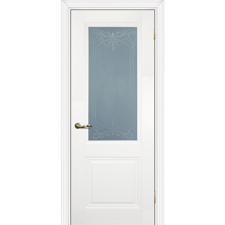 Купить Дверь межкомнатная Profilo Porte PSС-27 Classic экошпон Белый стекло белый сатинат 2000х800 мм