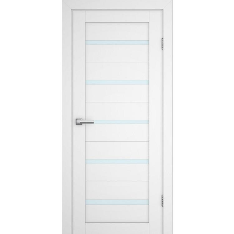 Купить Дверь межкомнатная Profilo Porte PSС-7 экошпон Белый стекло белый сатинат 1900х550 мм