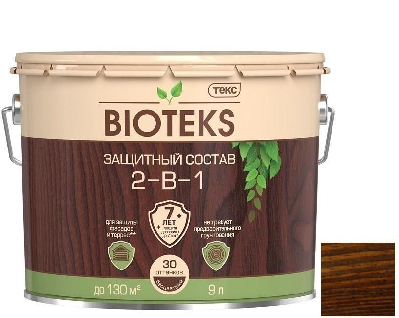 Состав защитный лессирующий Текс Bioteks 2 в 1 Тик 9 л