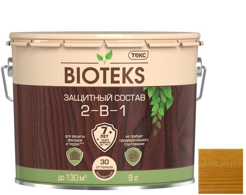 

Состав защитный лессирующий Текс Bioteks 2 в 1 Орегон 9 л, Коричневый