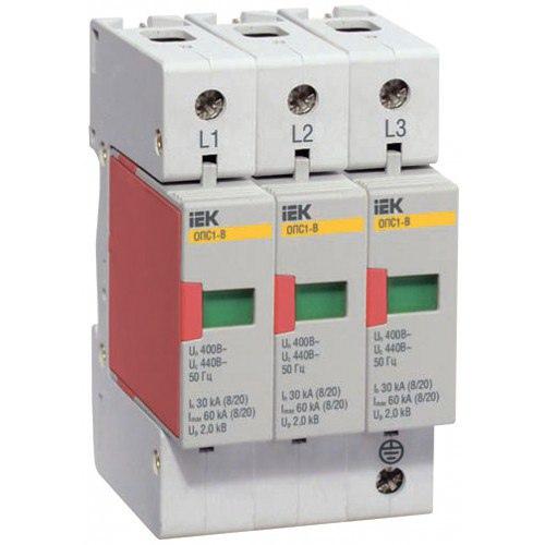 

Ограничитель перенапряжения IEK ОПС1-B 3Р MOP20-3-B