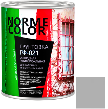 

Грунтовка Norme Color ГФ-021 серая 2,7 кг, Серый