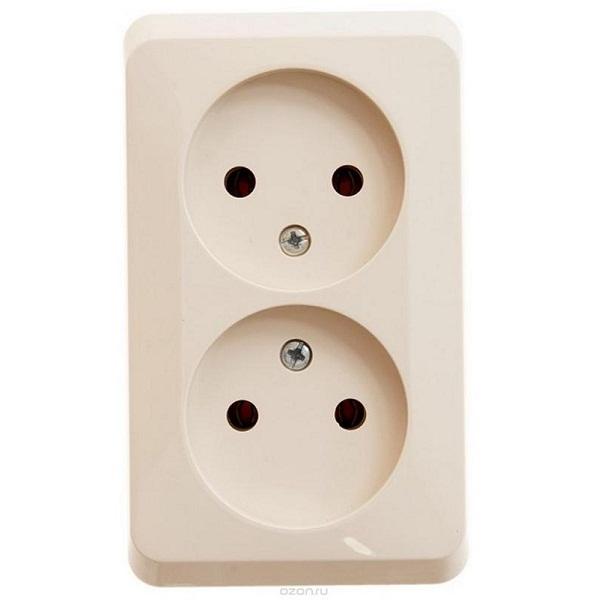 

Розетка Schneider Electric Этюд PA16-005K двухместная Кремовая