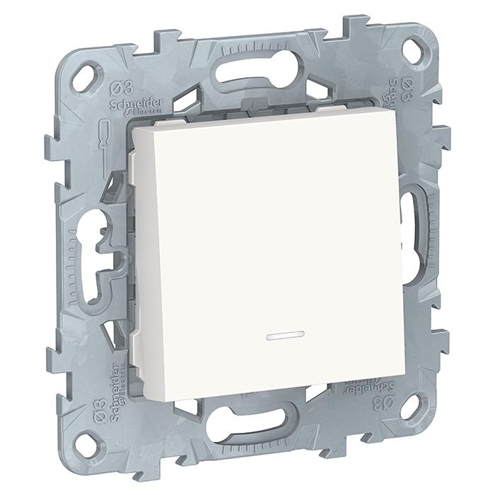 Купить Механизм выключателя Schneider Electric Unica New NU520118N одноклавишный с индикатором белый