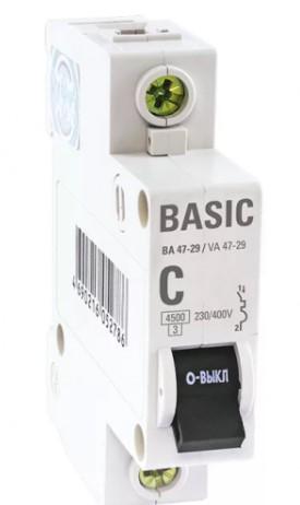 Купить Автоматический выключатель EKF Basic ВА 47-29 1P C 10А