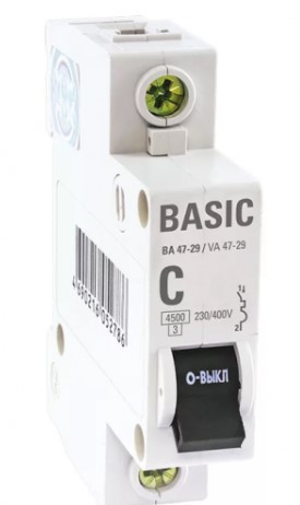 Купить Автоматический выключатель EKF Basic ВА 47-29 1P C 25А