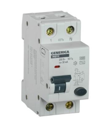 Купить Автоматический выключатель дифференциального тока IEK Generica АВДТ32 C10