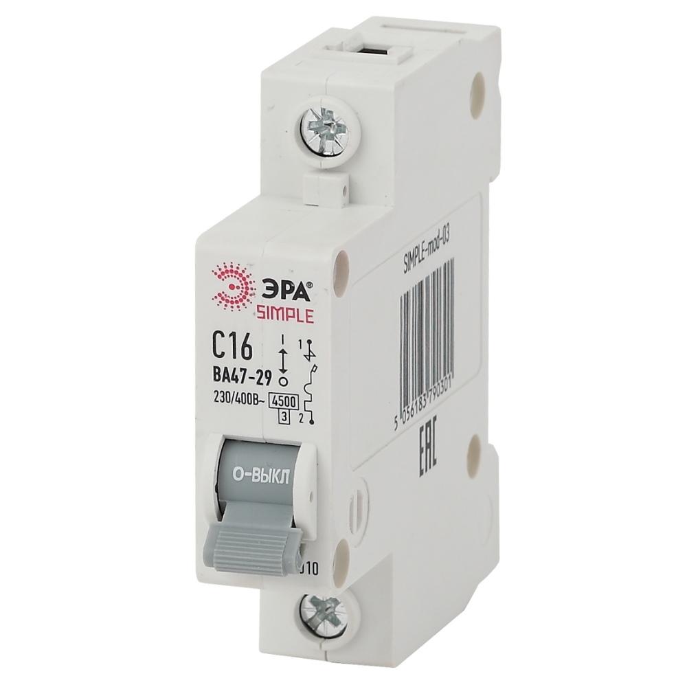 Купить Автоматический выключатель Эра Simple-mod-02 1P 10А (C) 4,5кА ВА 47-29