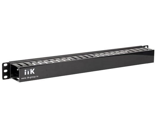 Купить Кабель-канал ITK CO05-1PC с крышкой 1U 60мм черный