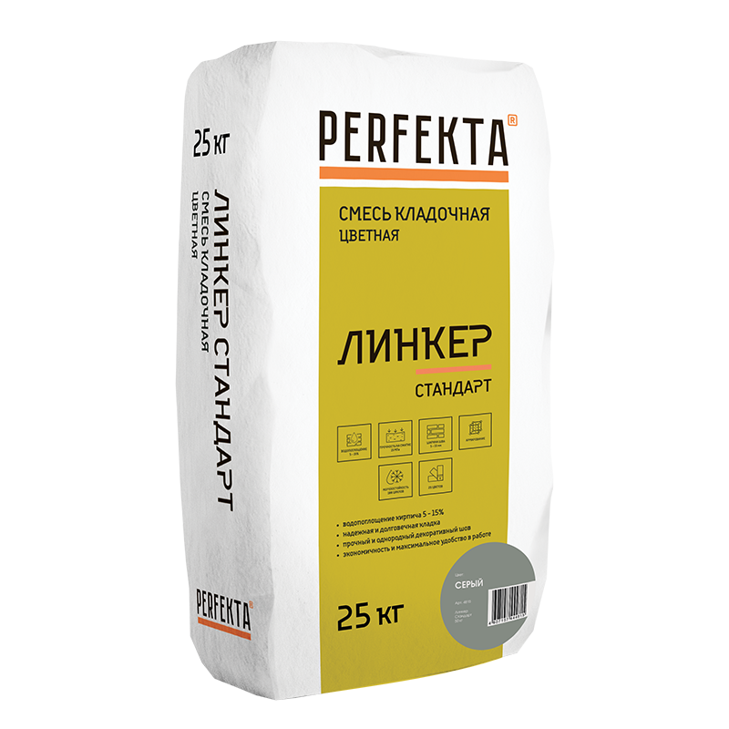 

Смесь кладочная Perfekta Линкер Стандарт серый 25 кг, Зеленый