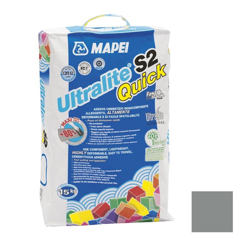 Купить Клей для плитки и камня Mapei Ultralite S2 Quick серый 15 кг