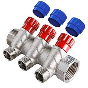 

Коллектор с регулирующими вентилями, 1"х3 вых. 1/2" НР Valtec VTc.560.N.0603