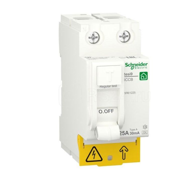 Купить Выключатель дифференциального тока 25А 2P 30мА тип A  RESI9 R9R61225 Schneider Electric
