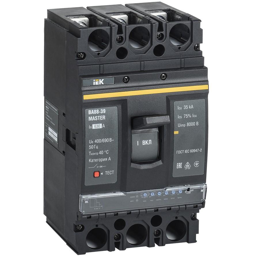 Купить Автоматический выключатель IEK ВА88-39 Master с электронным расцепителем 3Р 630А 35кА
