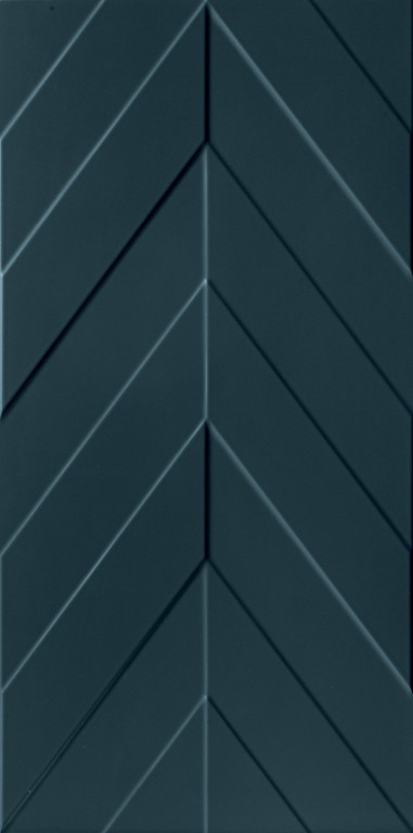 Керамическая плитка 4D Chevron Deep Blue Matt Rett 40х80