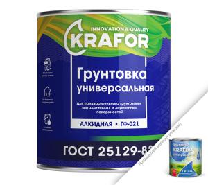 Купить KRafor грунт ГФ-021 красно-коричневый 6 кг 4 26304