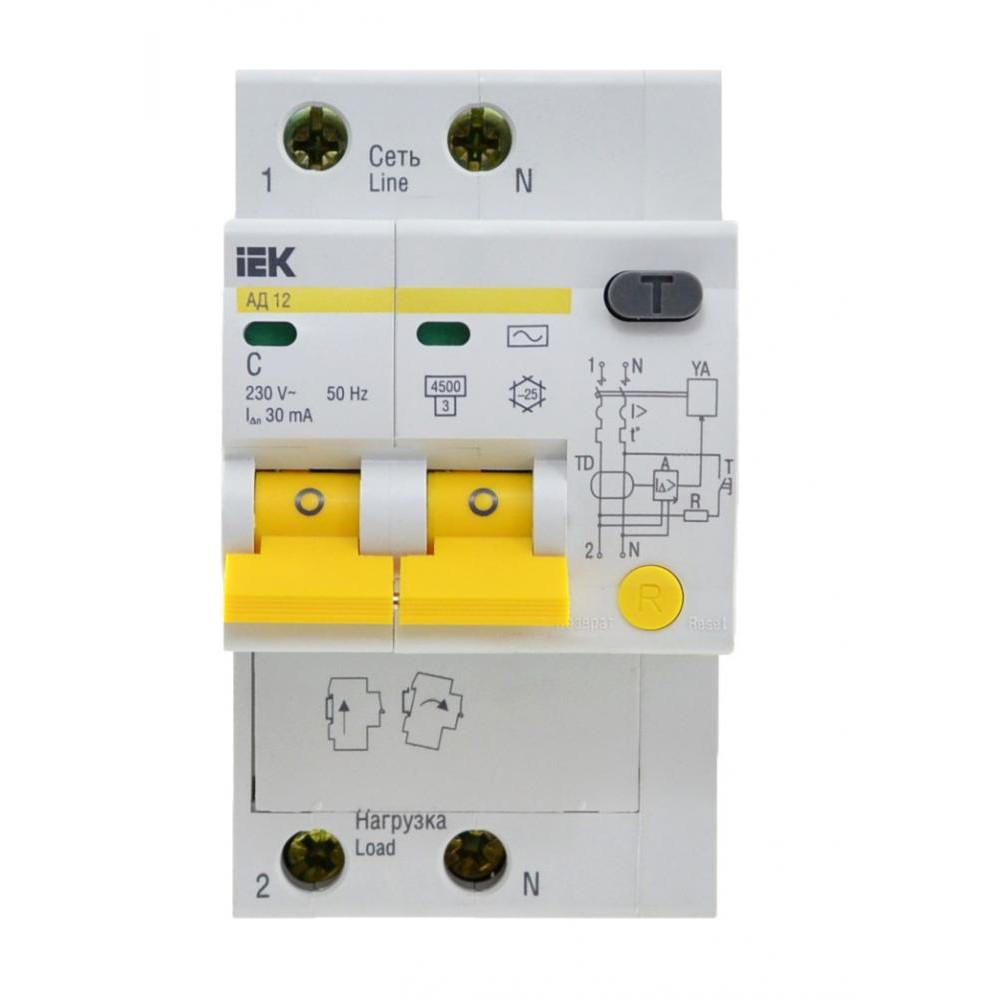 Купить Автоматический выключатель дифференциального тока IEK  АД12М 2Р 50А 30мА C