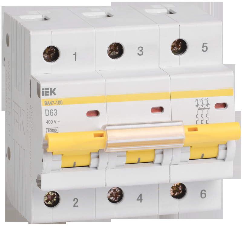 Купить Автоматический выключатель IEK MVA40-3-040-D ВА47-100 3Р