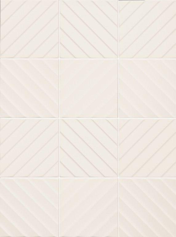 Керамическая плитка 4D Diagonal White 20х20