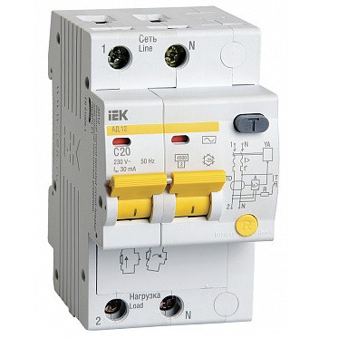 Купить Автоматический выключатель дифференциального тока IEK АД12 2Р MAD10-2-020-C-030