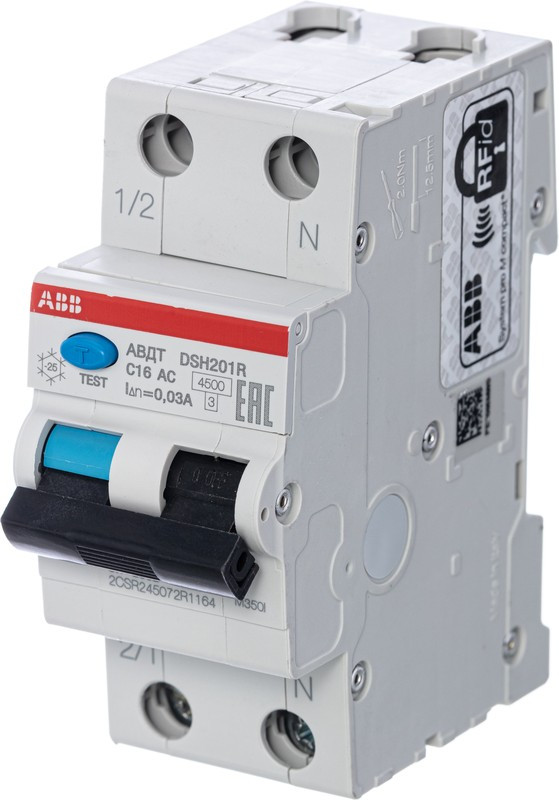 Купить Выключатель автоматический дифференциального тока ABB DSH201R C16 AC30