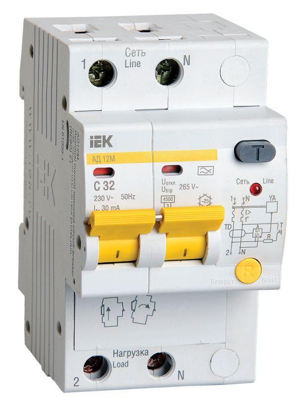 Выключатель автоматический дифференциального тока 2п C 32А 30мА тип A 4 .