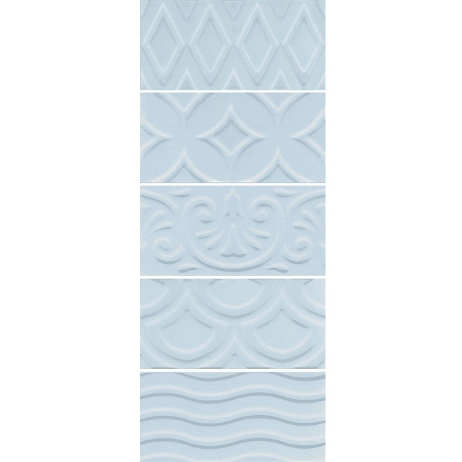 

Плитка керамическая Kerama Marazzi 16015 Авеллино структура mix голубая 150х74 мм, Голубой