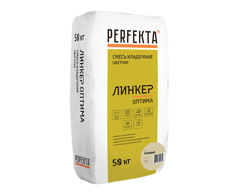 

Смесь кладочная Perfekta Линкер Оптима зимняя серия кремово-бежевый 50 кг