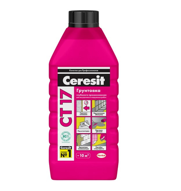 Купить Грунтовка глубокого проникновения Ceresit CT17 Pro морозостойкая 1 л
