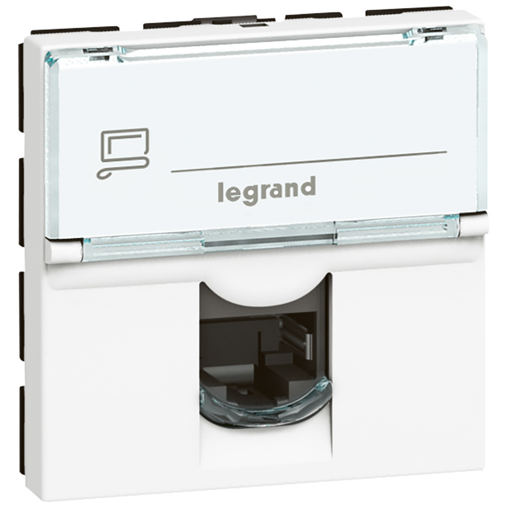 Купить Розетка компьютерная Legrand Mosaic 076564 RJ45 одноместная белая