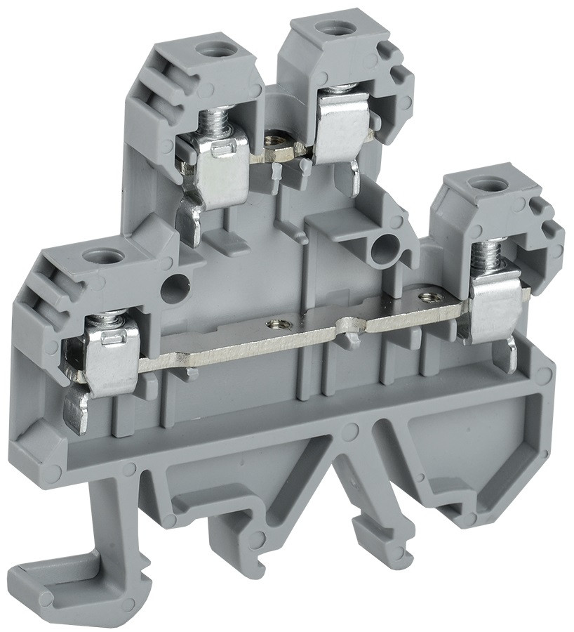 

Клемма винтовая IEK КВИ-4-2L YZN30-004D-K03 двухуровневый серый 4 мм2