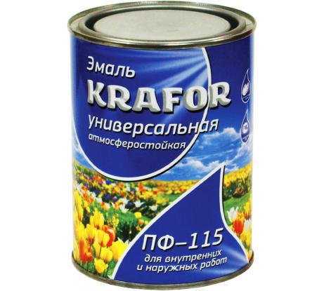 Купить Krafor эмаль ПФ-115 зеленое яблоко 1,8 кг 6 26012