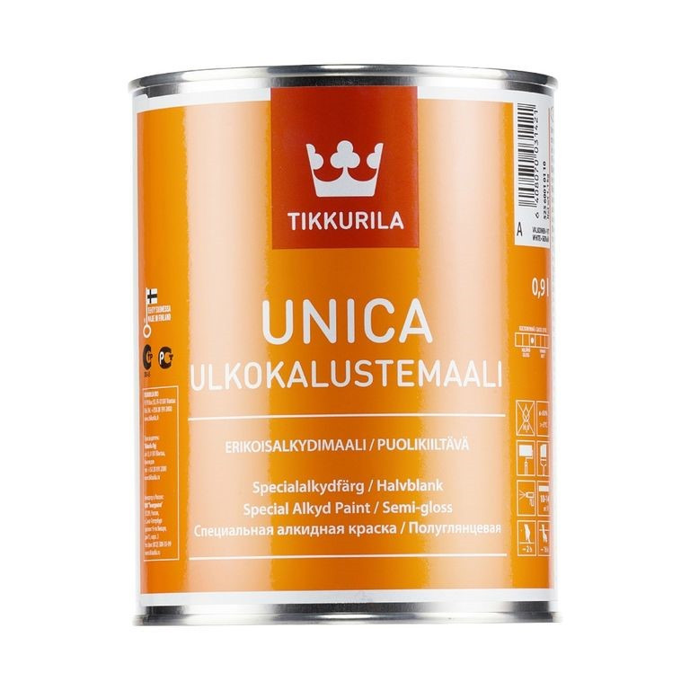 Купить Краска алкидная Tikkurila Unica C полуглянцевая 0,9 ​л
